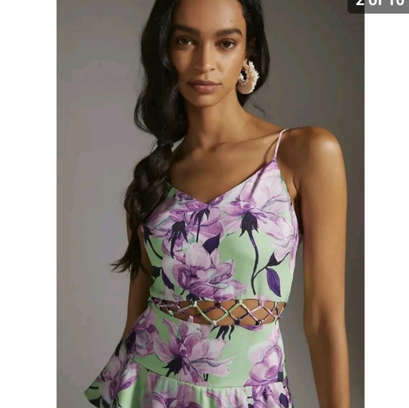 Anthropologie Delfi Collective Pleated Midi Dress Size Xs $444 - Picture 2 of 10